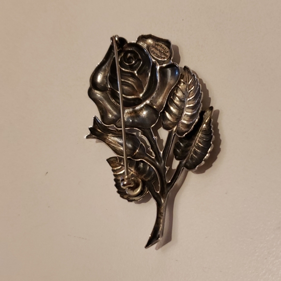 Jewelry Antique Sterling Silver Rose Pin Poshmark